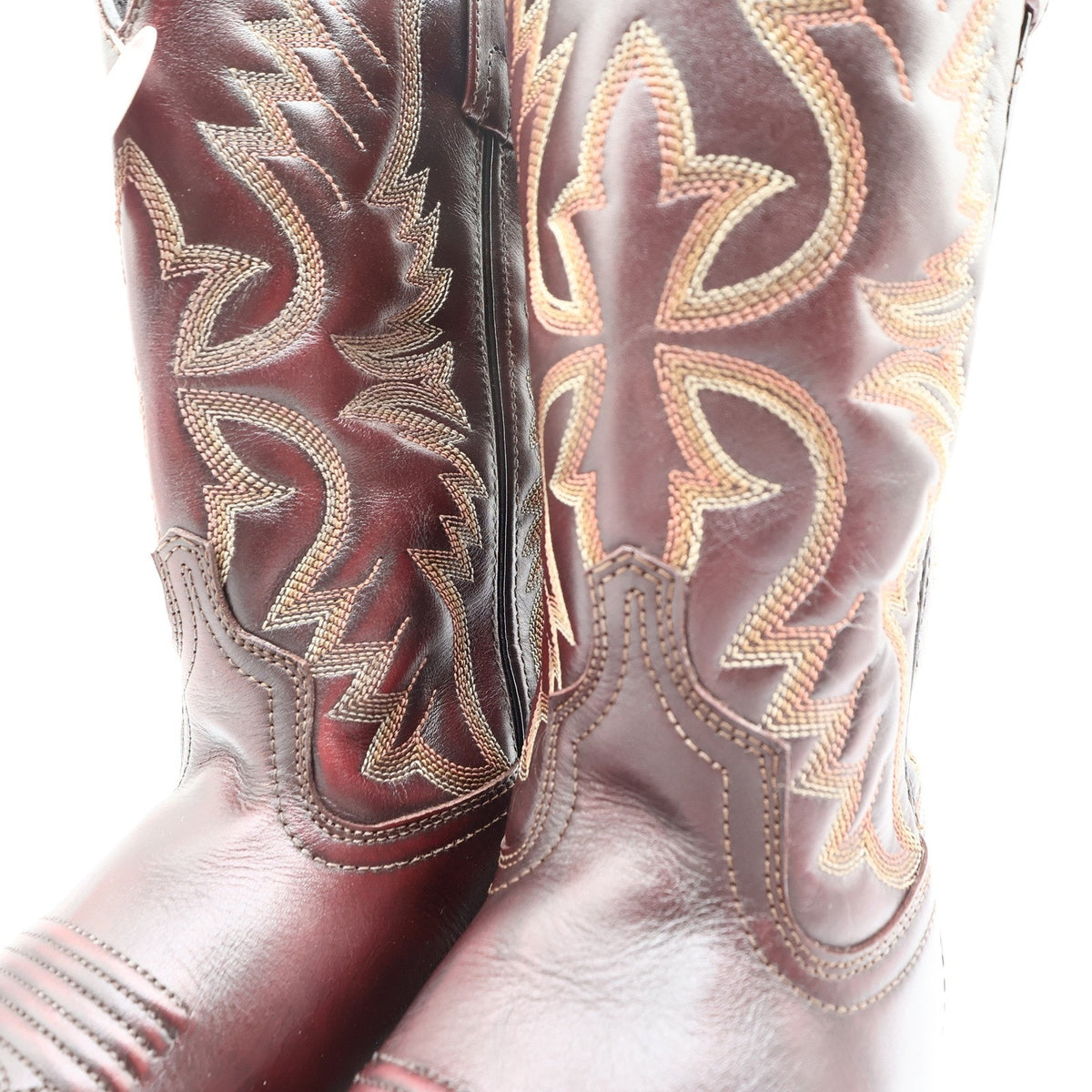 Laredo 68458 Black Cherry Leather R Toe Cowboy Boots Men's 8.5D NWT