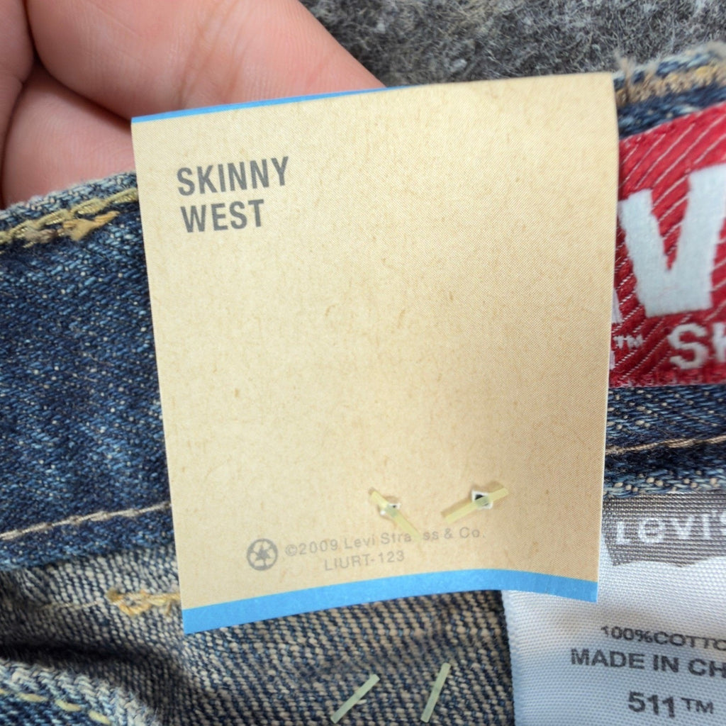 Levi's 511 Skinny Jeans Boys 7X Blue Denim NWT Modern Adjustable Waist C341