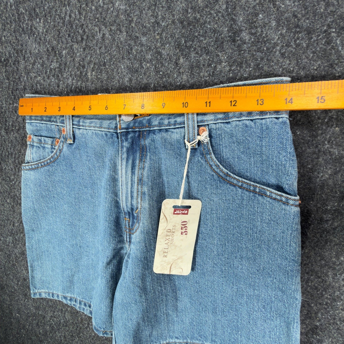 Levi's Y2K 550 Relaxed Shorts Misses 4 Blue Cotton Denim NWT Deadstock