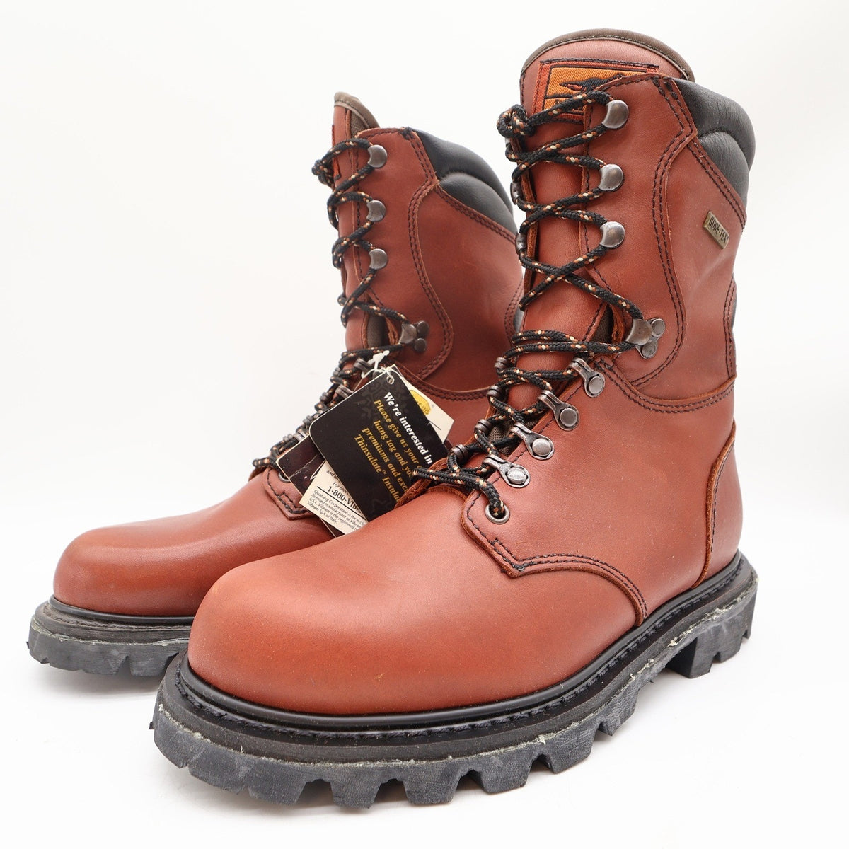 Irish Setter Stag 828 Hunting Boots Mens 8 Brown Leather New With Box