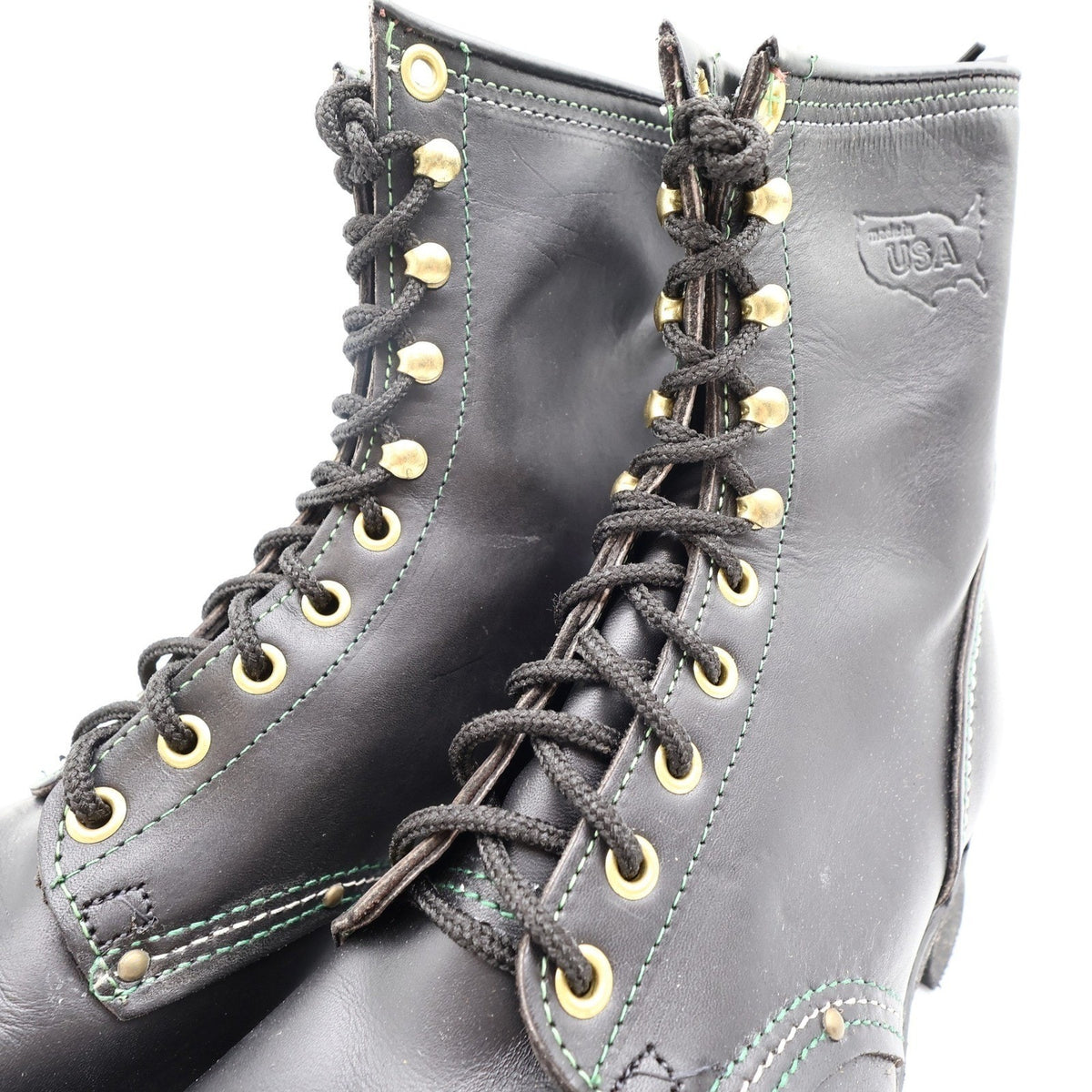 Walker Vintage 80s Work Boots Mens 10 EE Black Leather NIB NWT USA Made 1255