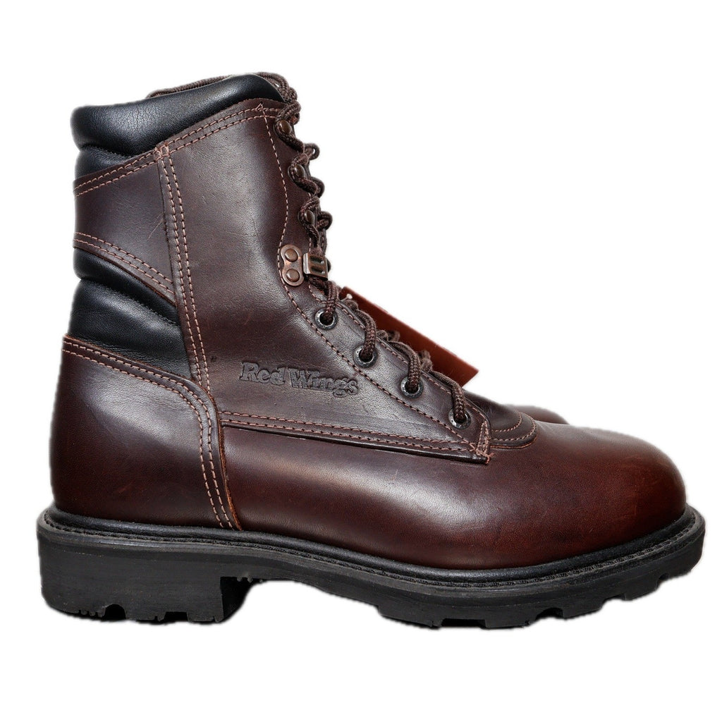 Red Wing 978 Oil Tanned Brown Leather Vibram Logger Work Boots Men's 9.5D USA NWT