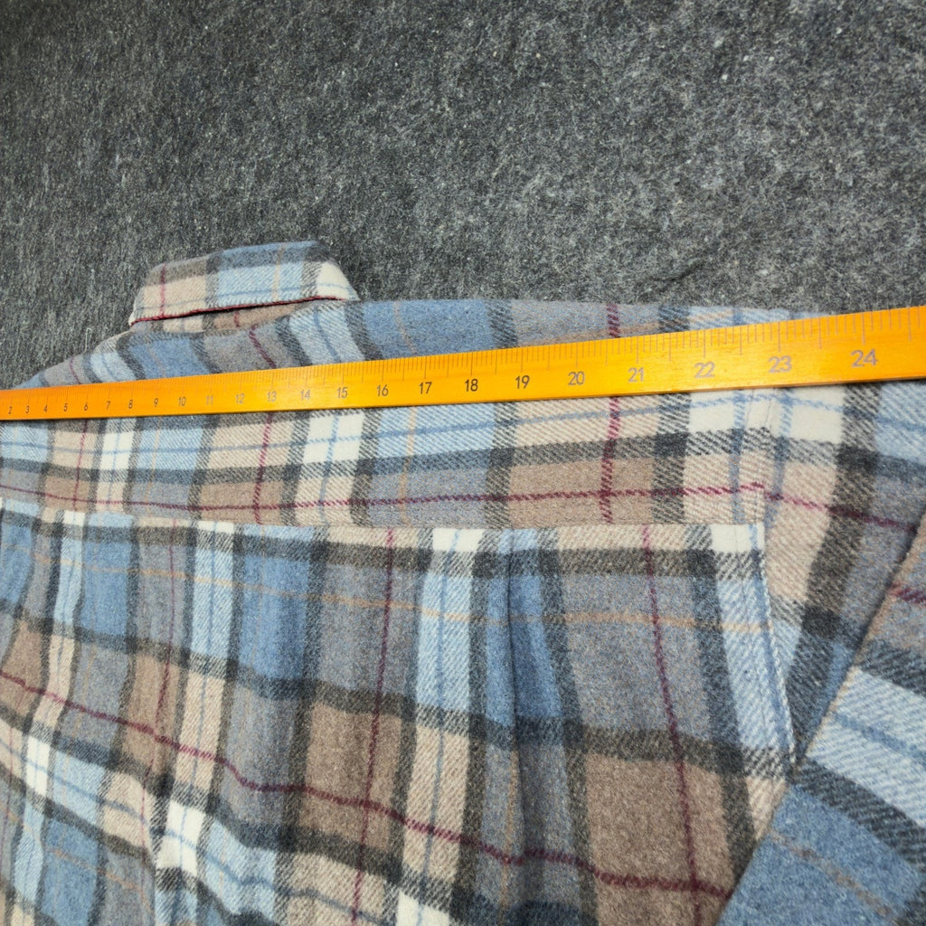 Salmon River Traders Vintage Plaid Flannel Shirt Mens XL Blue Wool Blend NWT