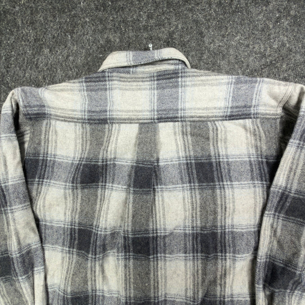 Salmon River Traders Plaid Flannel Shirt Mens XL Grey Wool Blend NWT
