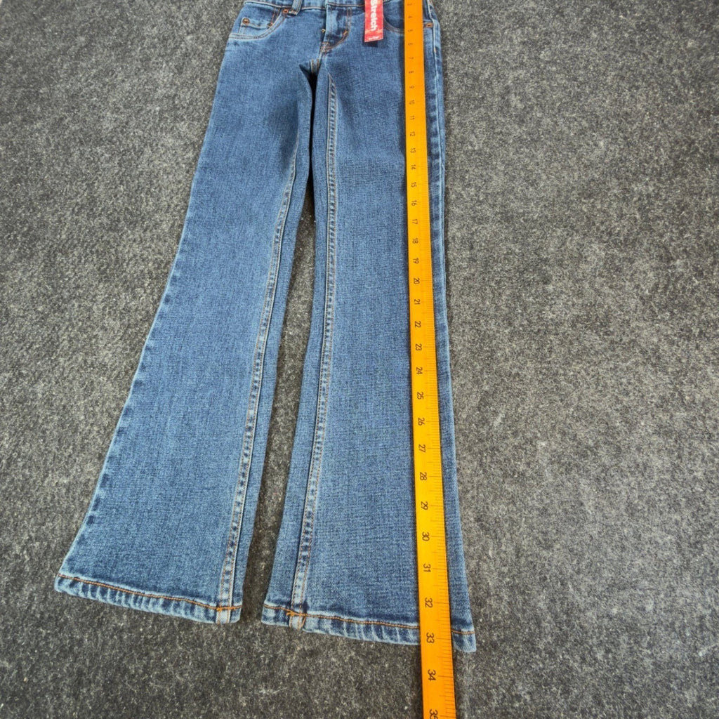Levi's Vintage Y2K 517 Flare Jeans Girls Size 8 Slim Blue Denim NOS - take2supply