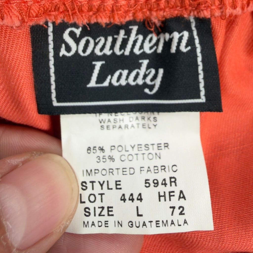 Southern Lady Vintage 90s Shorts Womens Large Orange Cotton Blend NWT Deadstock - take2supply