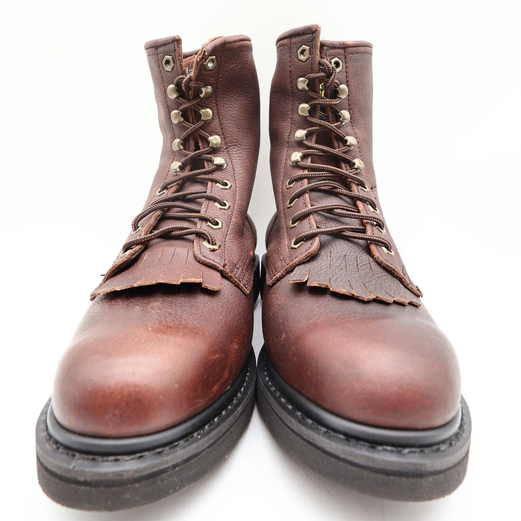 Dan Post Leather Work Boots Men 9.5 D Brown Oily Lace Up Kiltie NWT Box