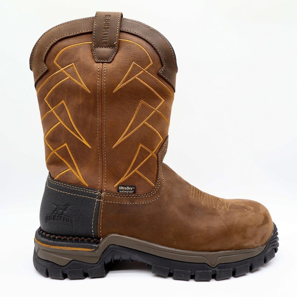 Irish Setter Mens 10.5 Two Harbors 83964 Brown Leather Waterproof Work Boots