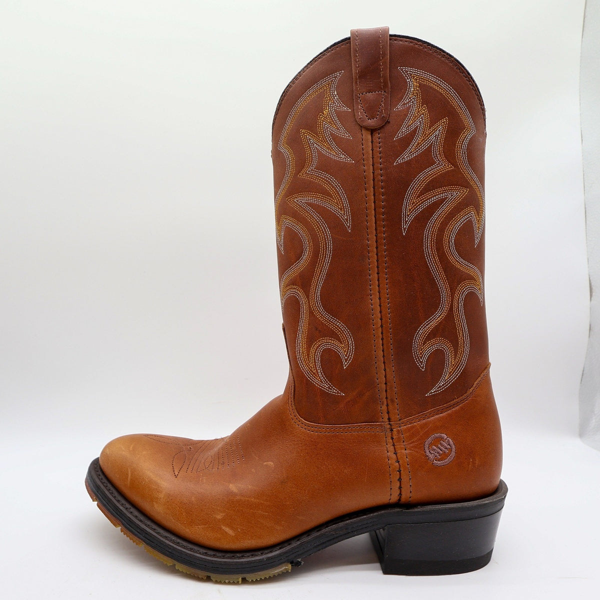 Double-H 3229 AG7 Brown Leather Western Work Boots Men's 10.5D NWT Deadstock