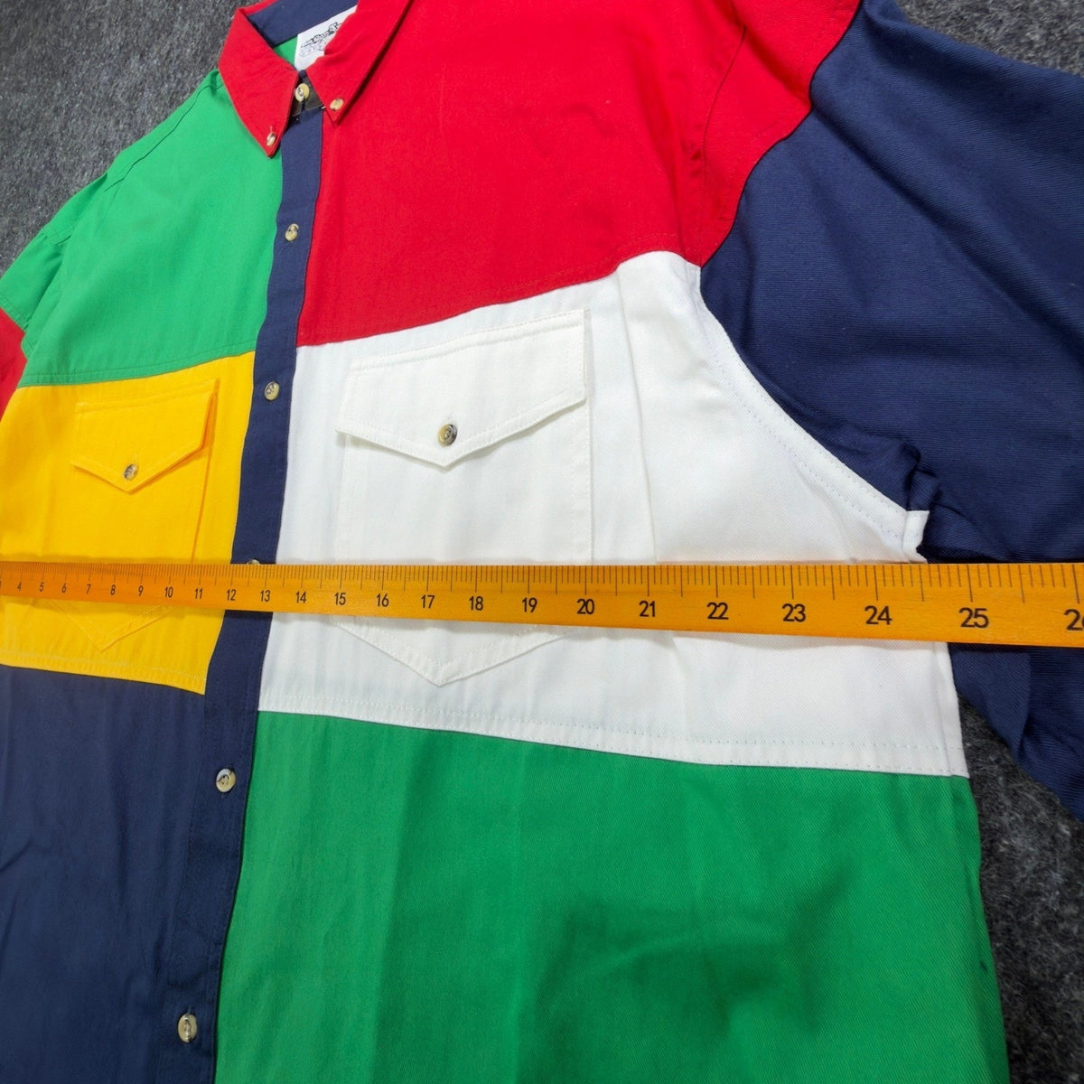 San Angelo Vintage 90s Colorblock Button Down Shirt Mens XL Multi Cotton NWT - take2supply