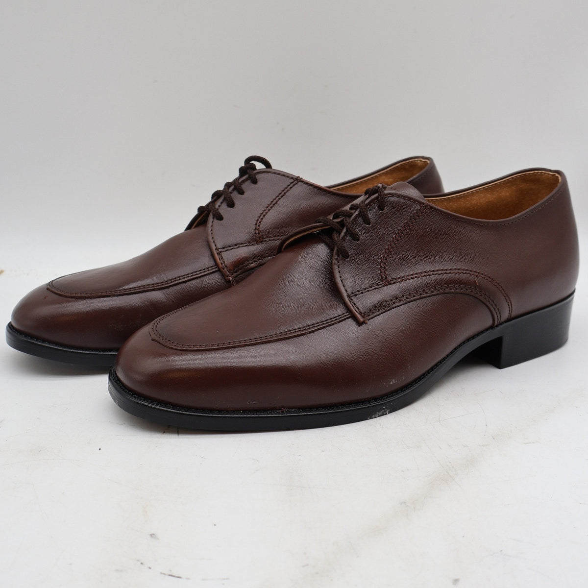 Vintage Barclay 97124 Brown Leather Oxford Shoes Men's 9.5 EEE Wide USA Deadstock