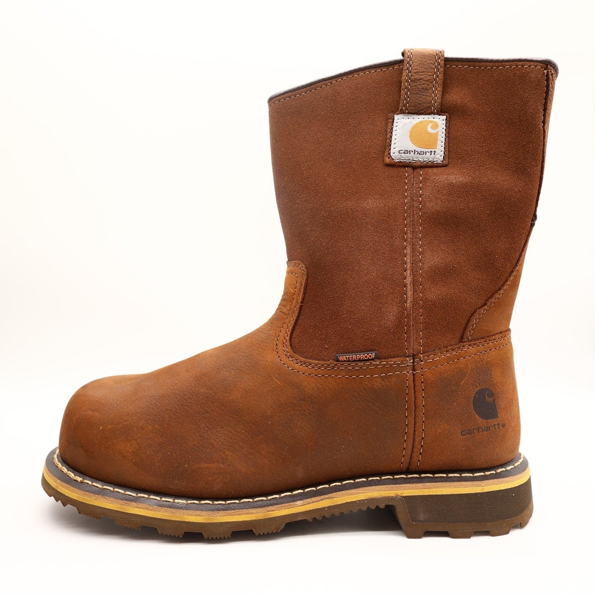 Carhartt Nano Composite Toe Work Boots Mens 10.5W Brown Leather Waterproof NEW