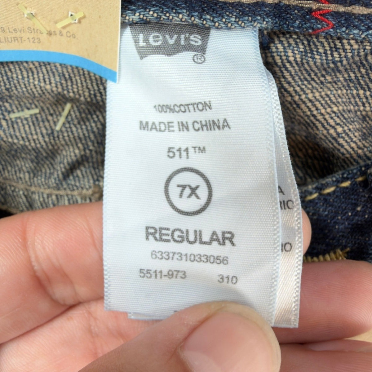 Levi's 511 Skinny Jeans Boys 7X Blue Denim NWT Modern Adjustable Waist C341