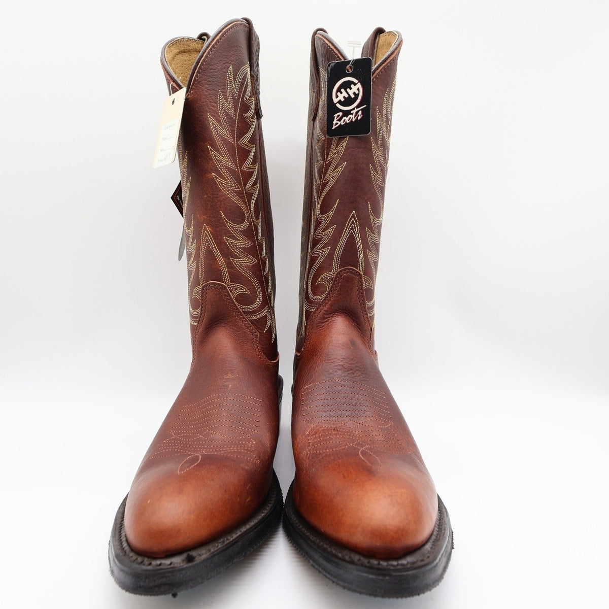 Double-H 3269 12" Work Western Boots Mens 8.5 D Black Walnut Leather NWT - take2supply