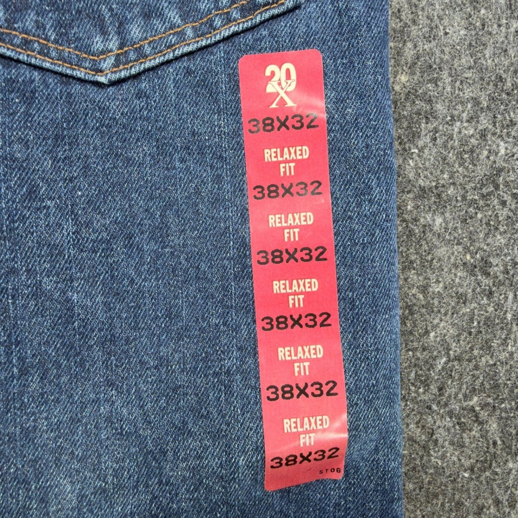Wrangler Y2K 20X Relaxed Fit Jeans Mens 38x32 Blue Cotton Denim NWT USA