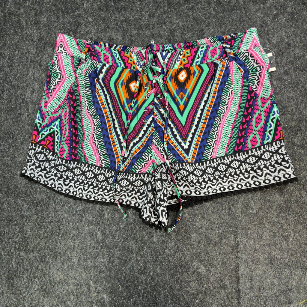 My Michelle Modern Tribal Print Shorts Juniors XL Multi Polyester NWT