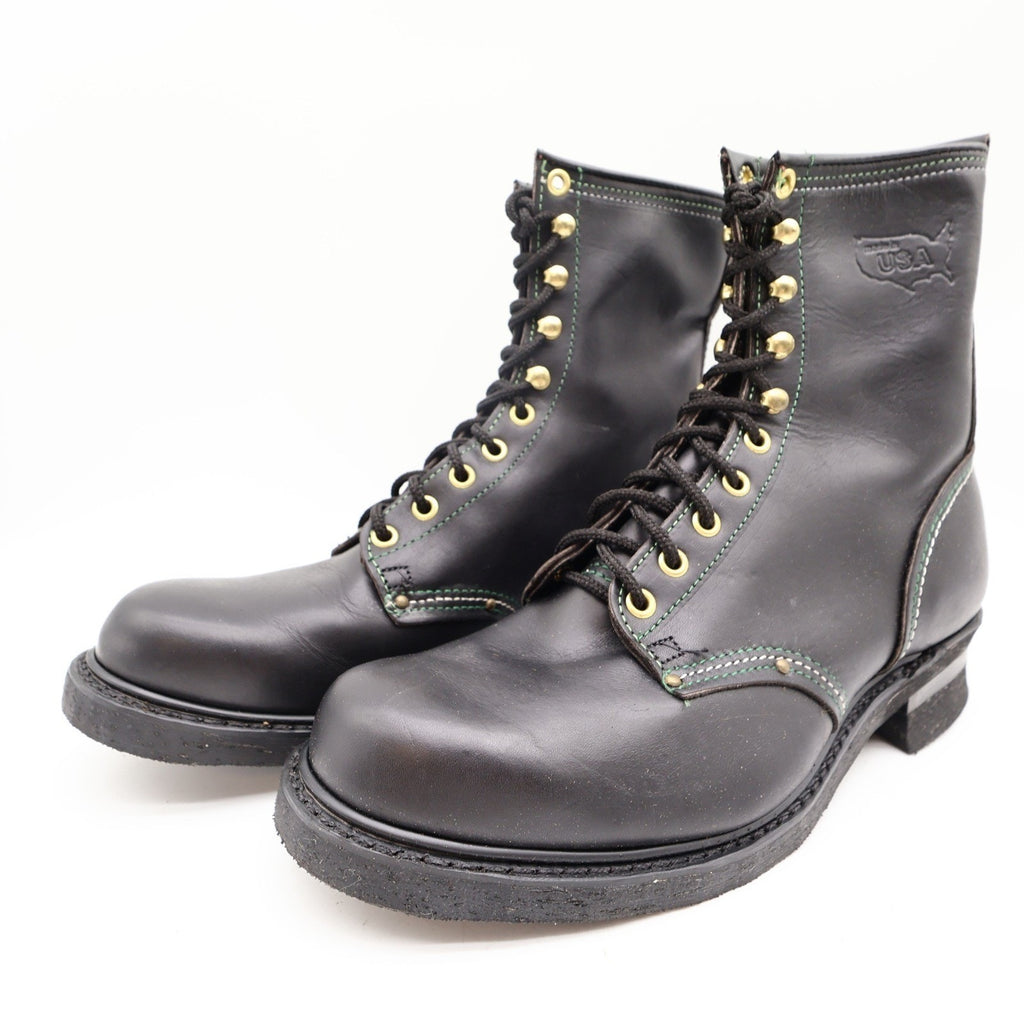 Walker Vintage 80s Work Boots Mens 10 EE Black Leather NIB NWT USA Made 1255