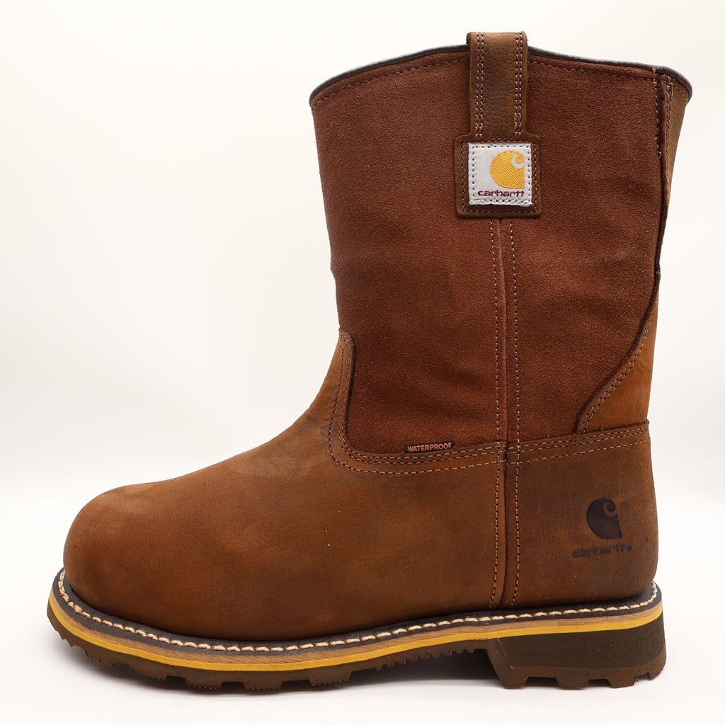 Carhartt Waterproof 10-Inch Pull-On Work Boot Mens 12 Brown Leather New CMP1053 - take2supply