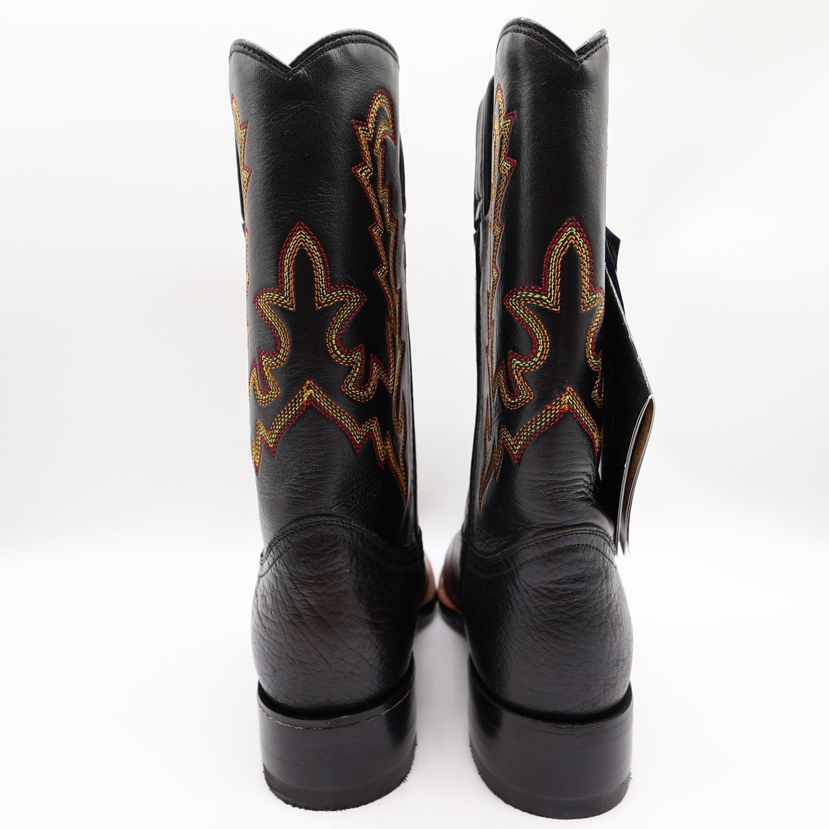 Double-H Super Roper Western Boots Mens 8.5 Black Leather NWT 3392