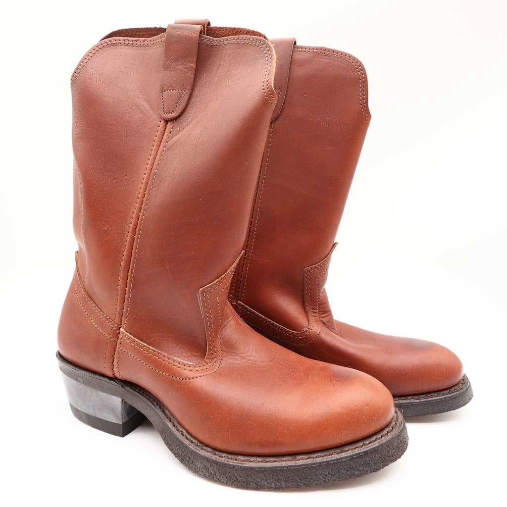 Double H Vintage 70s Western Boots Mens 6.5D Brown Leather New 2548 - take2supply
