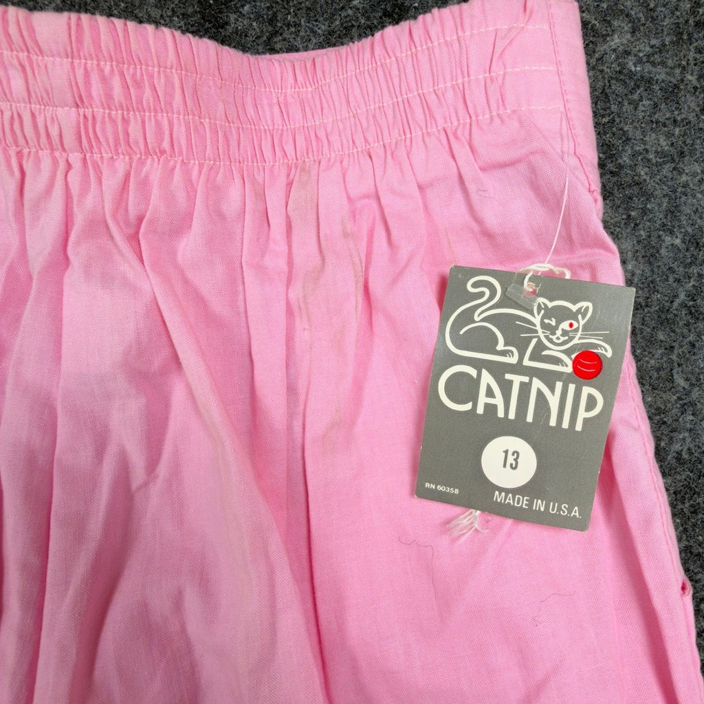 Catnip Vintage 80s High Waist Pleated Pants Womens 13 Pink Cotton NWT USA - take2supply