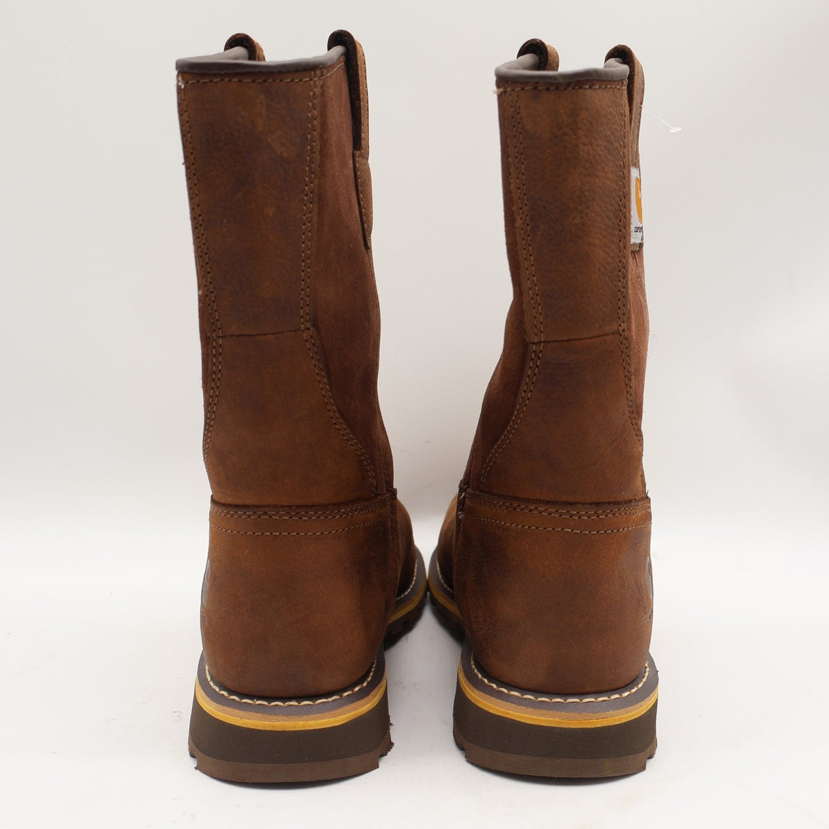 Carhartt Waterproof Pull-On Work Boot Mens 9 Brown Leather Soft Toe CMP1053 - take2supply