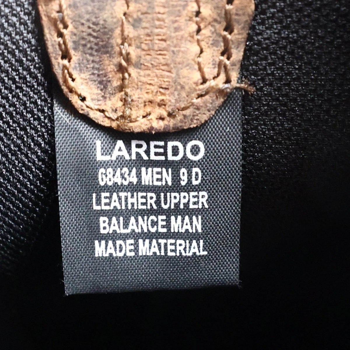 Laredo 68434 Rust Leather Bucklace Snip Toe Western Boots Men's 9D NWT