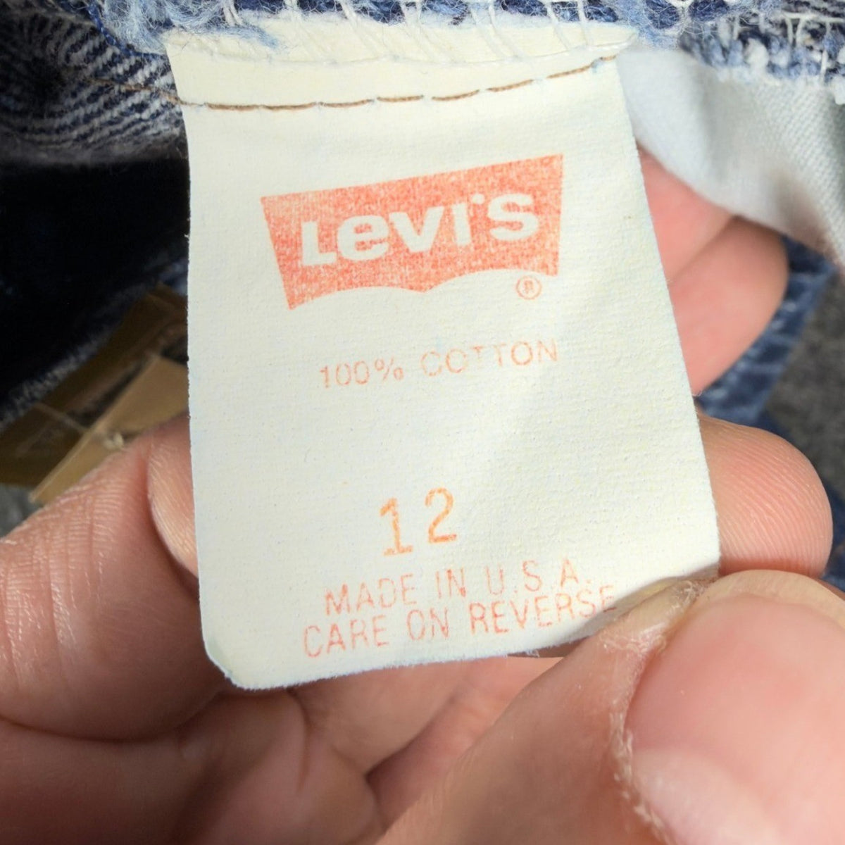 Levi Vintage 914 Short Girls 12 Blue Cotton NWT Made in USA Paperbag Waist C676 - take2supply