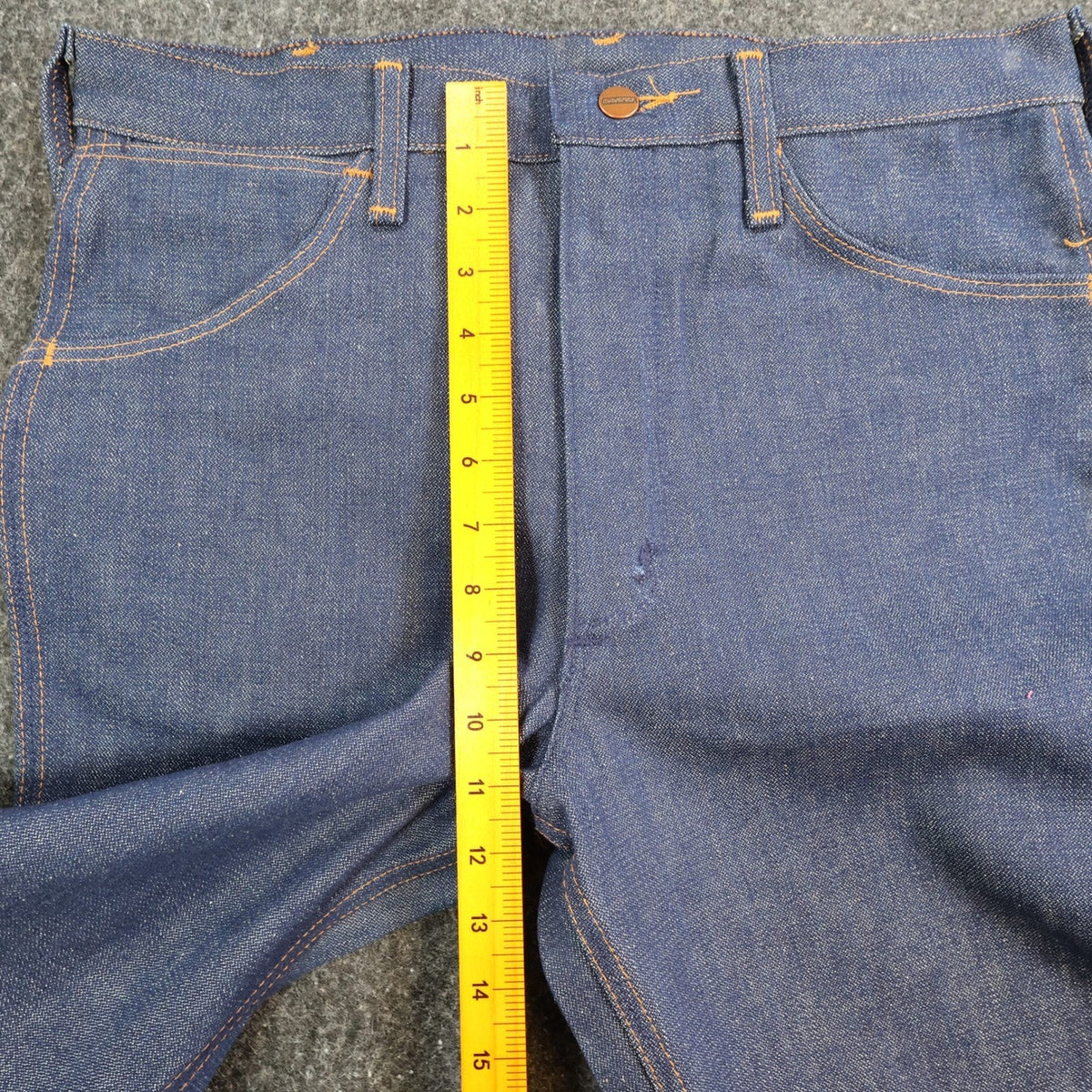 Maverick Vintage 70s Flare Jeans Mens 33x36 Blue Cotton USA Made NOS NWT