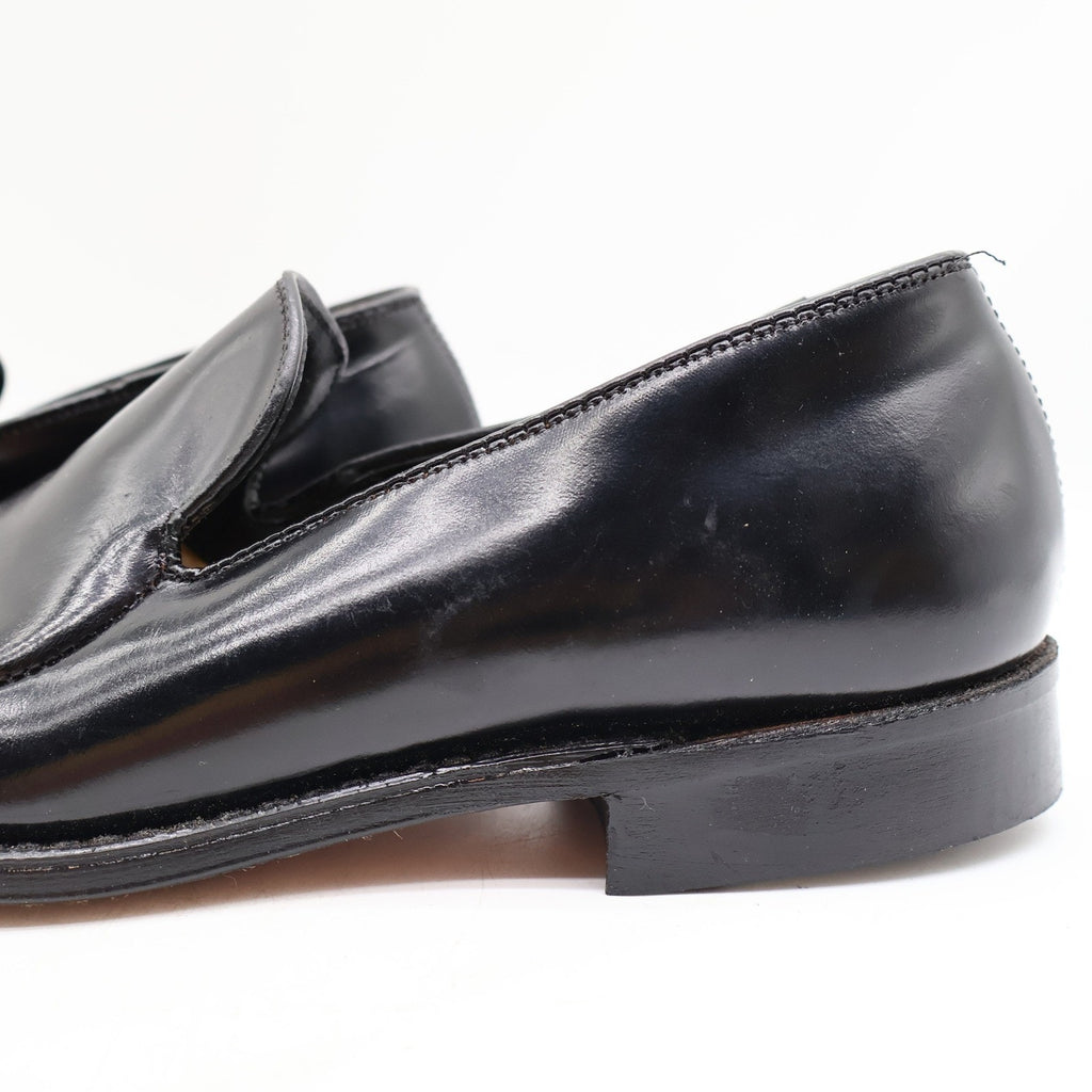 Vintage Cedar Crest Black Leather Moc Toe Slip-On Dress Shoes Boys' 14 Deadstock