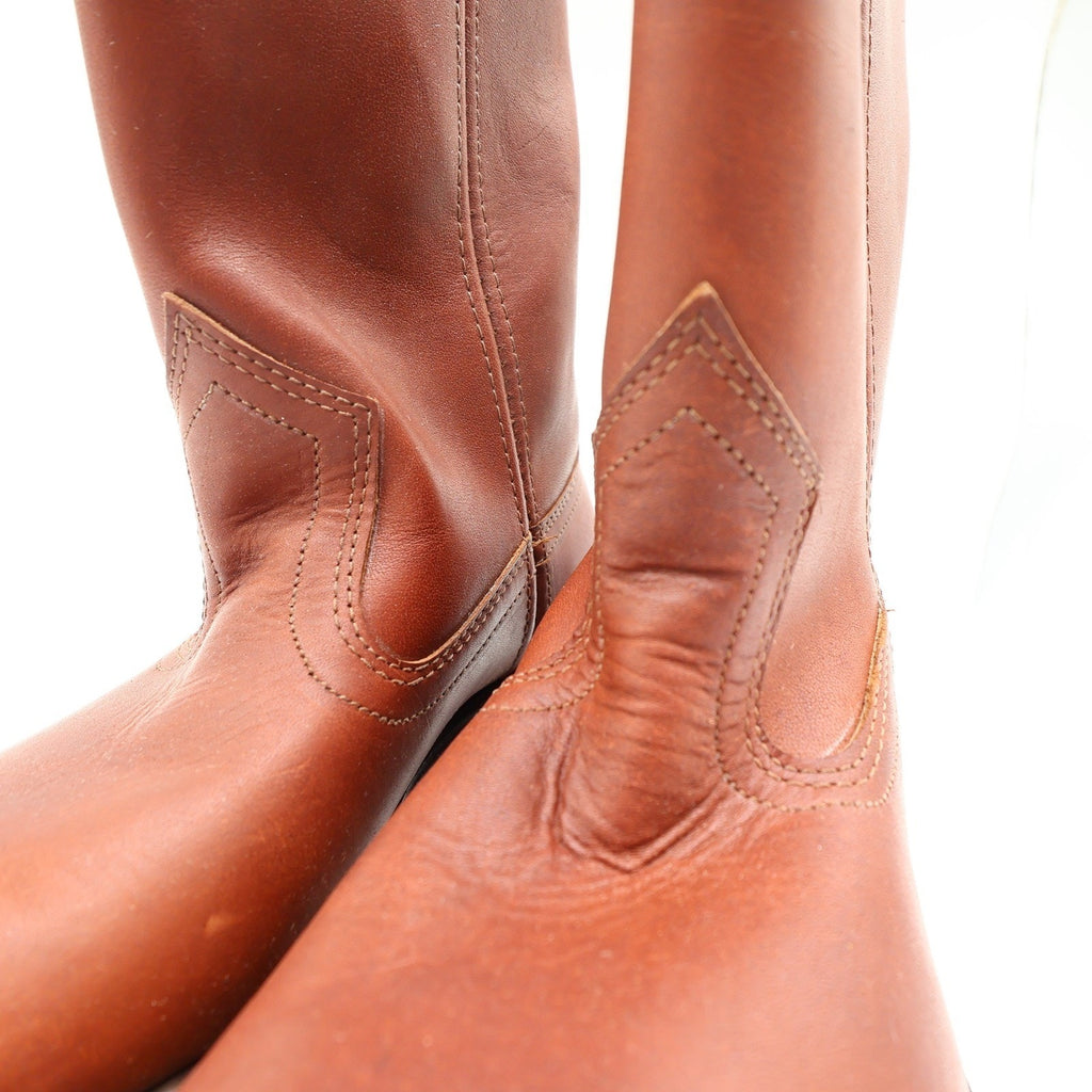 Double H Vintage 70s Western Boots Mens 6.5D Brown Leather New 2548 - take2supply