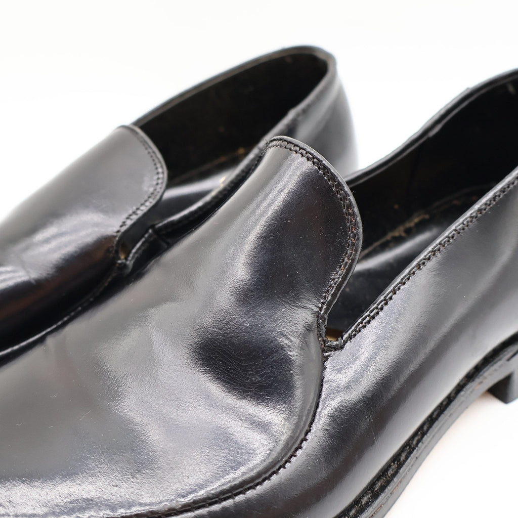Vintage Cedar Crest Black Leather Moc Toe Slip-On Dress Shoes Boys' 14 Deadstock