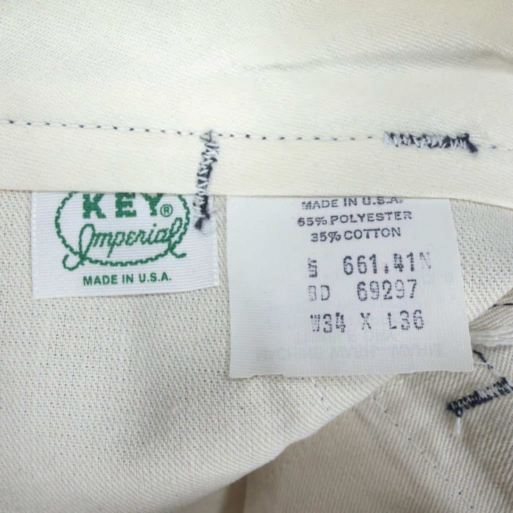Key Imperial Vintage 70s Pants Mens 34x36 Navy Blue Deadstock 661.41N NEW