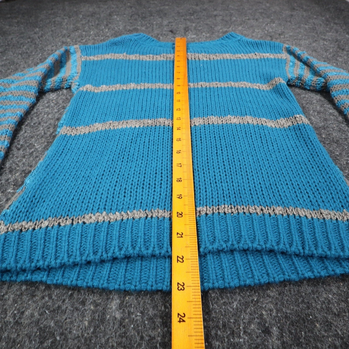 Jolt Sweater Womens Small Blue Gray Geometric Aztec Stripe Knit JS142YJZ NWT