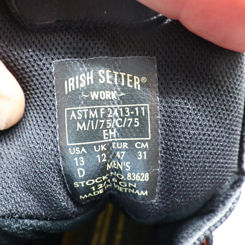 Irish Setter Boots Mens 13 D Crosby Leather Waterproof Safety Toe 83628 NIB