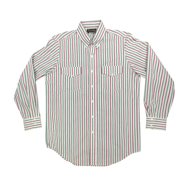 Laravan Vintage 90s Western Shirt Mens M Striped Button Down Multicolor Exc