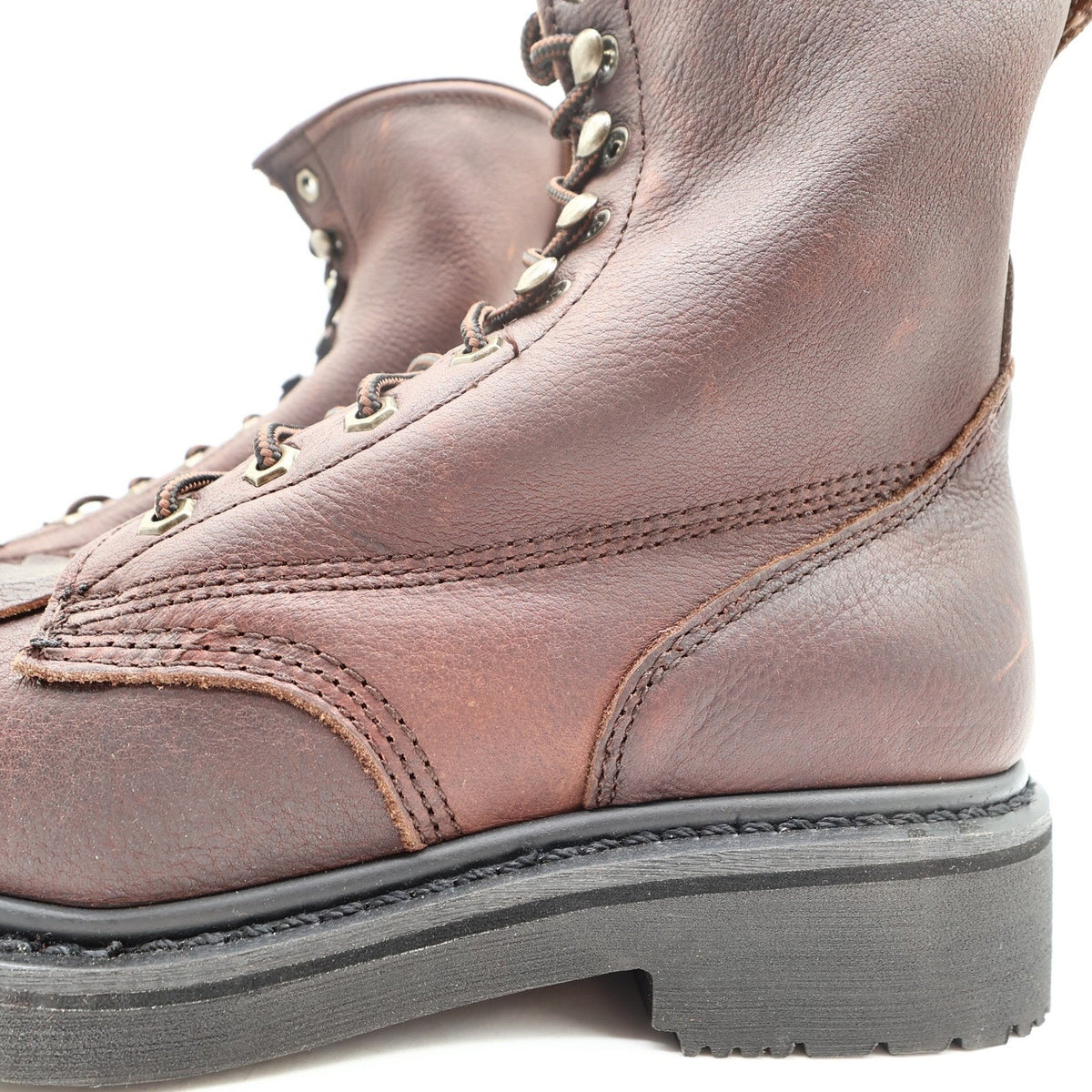 Dan Post Leather Work Boots Men 9.5 D Brown Oily Lace Up Kiltie NWT Box