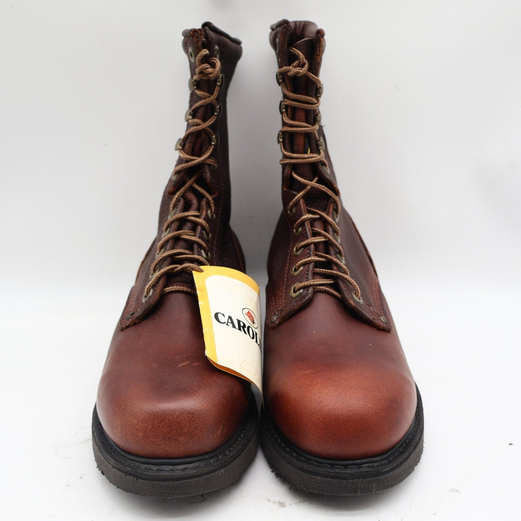 Carolina 8006 Work Boots Mens 9.5 D Brown Briar Pitstop Leather Steel Toe USA