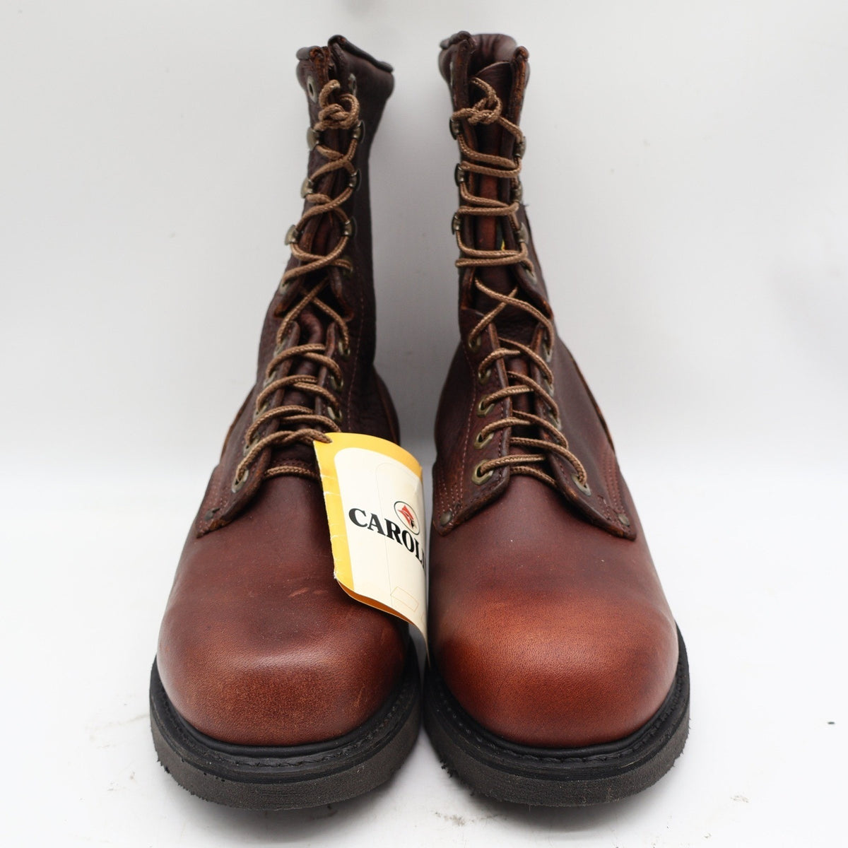 Carolina 8006 Work Boots Mens 9.5 D Brown Briar Pitstop Leather Steel Toe USA