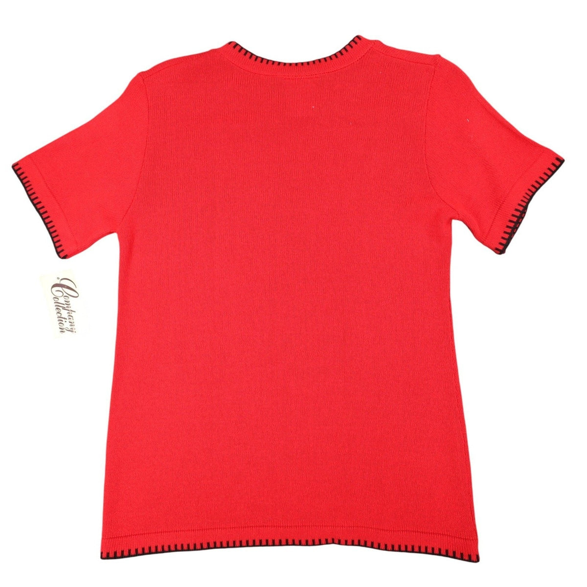Company Collection Lighthouse Sweater Womens Small Vintage 90s Red Short Sleeve