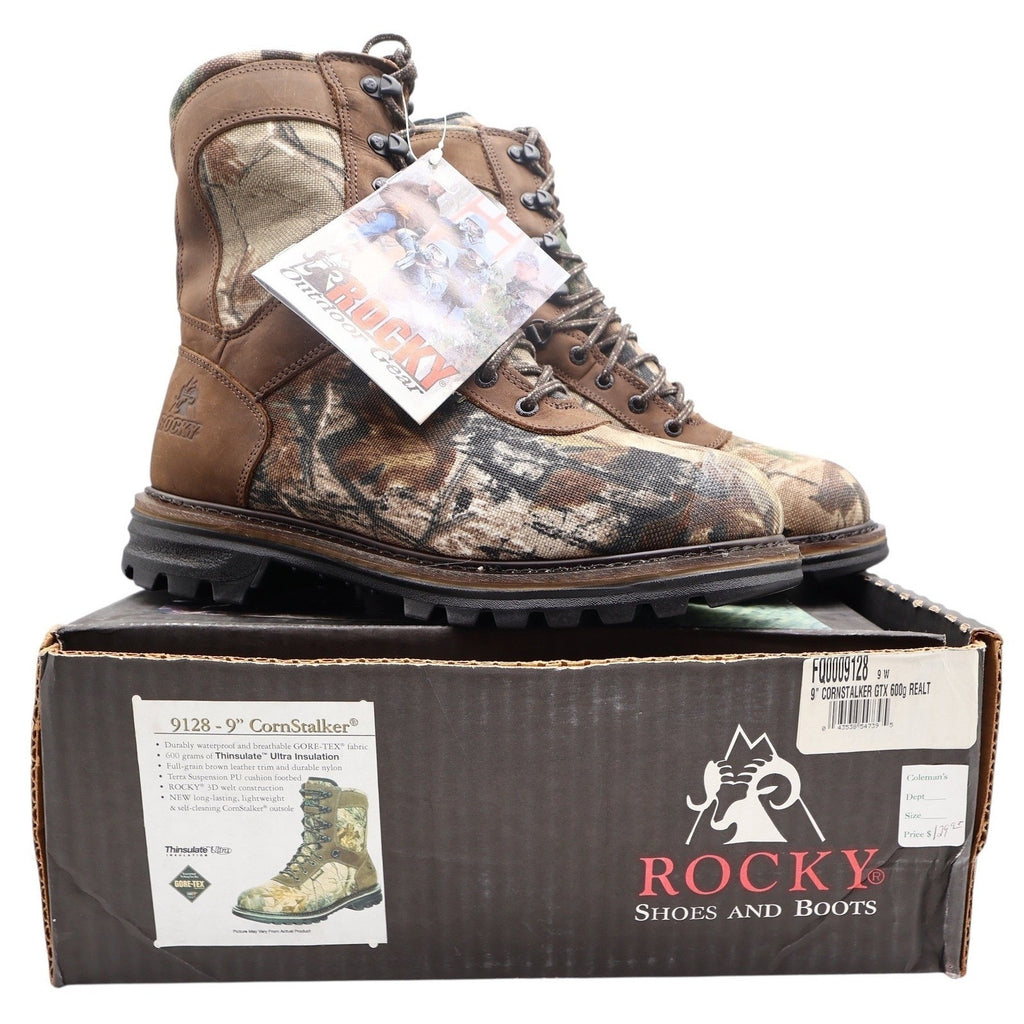 Rocky 9" CornStalker GTX Hunting Boots Mens 9W Camo Leather NWT