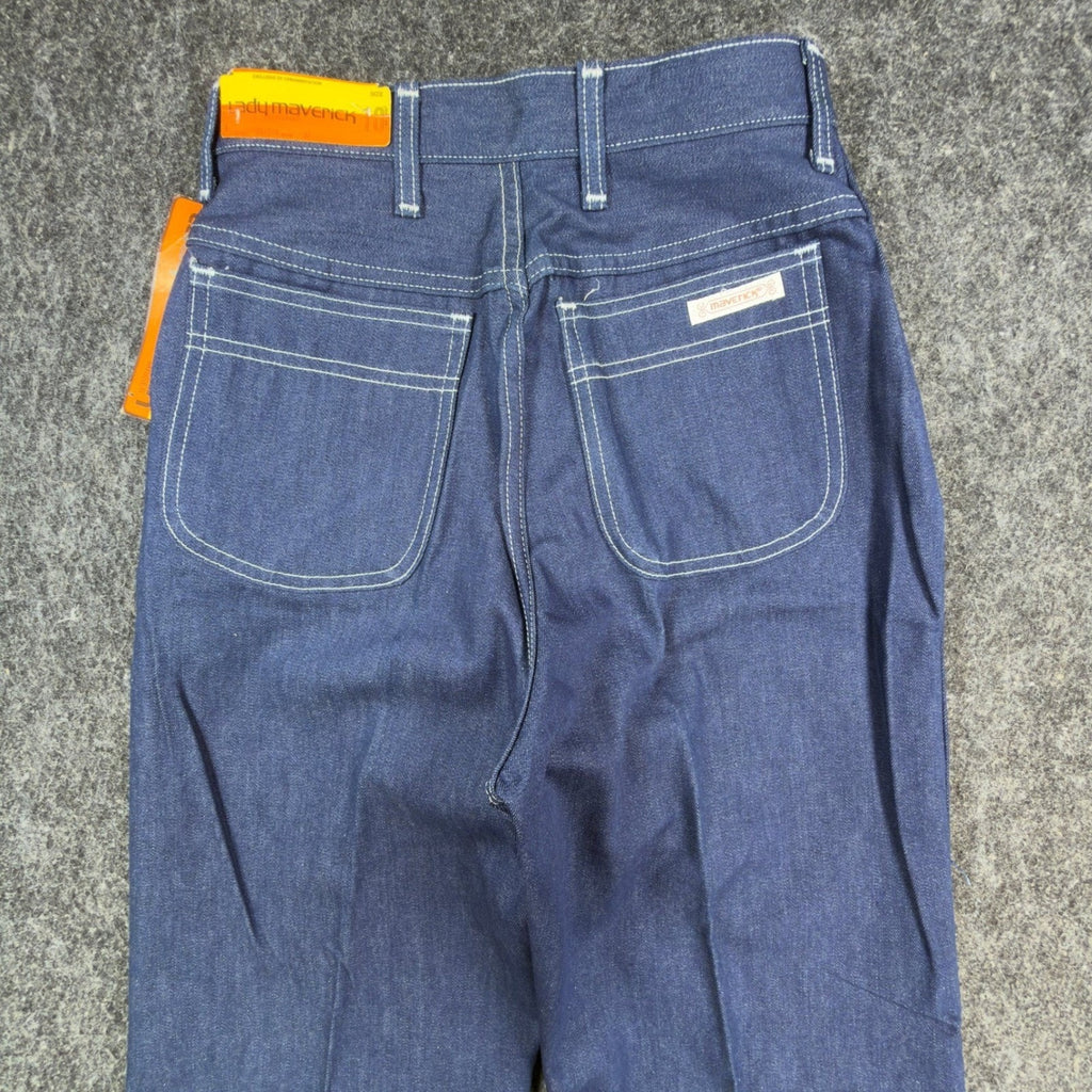 Lady Maverick Vintage 70s Jeans Women 10 Blue Cotton High Waist NWT Made in USA