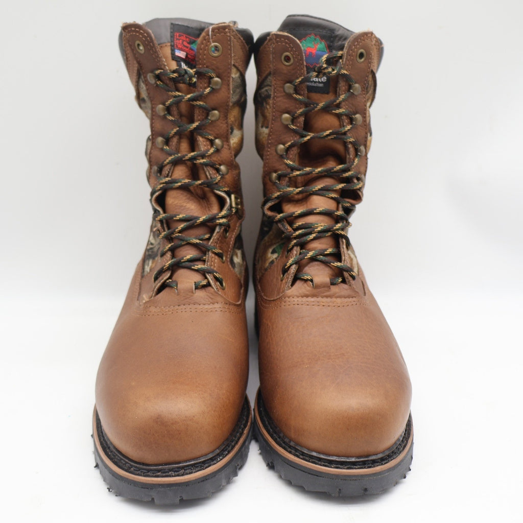 Lake of the Woods Hunting Boots Mens 10.5 D Vintage USA Leather Camo 800g 5263 - take2supply