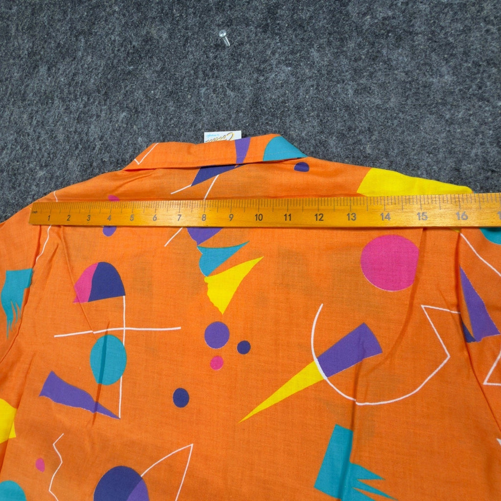 Wrangler Vintage 80s Coolers Shirt Mens XL Orange Cotton Geometric Deadstock NWT - take2supply