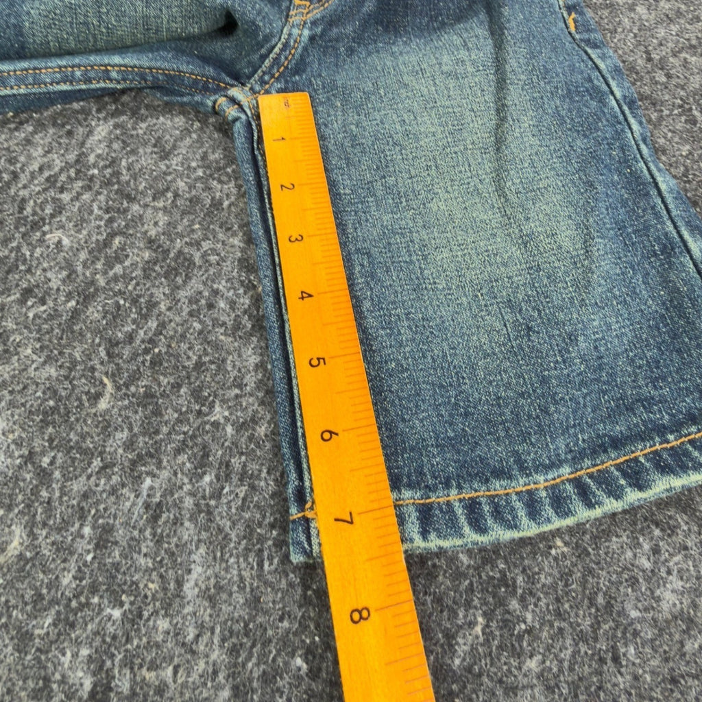 Levi's Y2K 549 Relaxed Straight Shorts Boys 4 Blue Ramie Cotton NWT