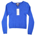 Spice It Up Sweater Womens Small Y2K Royal Blue Angora Blend Notched Neck