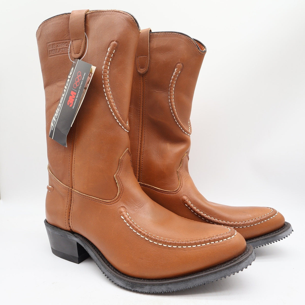 Double-H 90s Vintage Sub Zero Insulated Boots Mens 9 EE Brown Leather NEW
