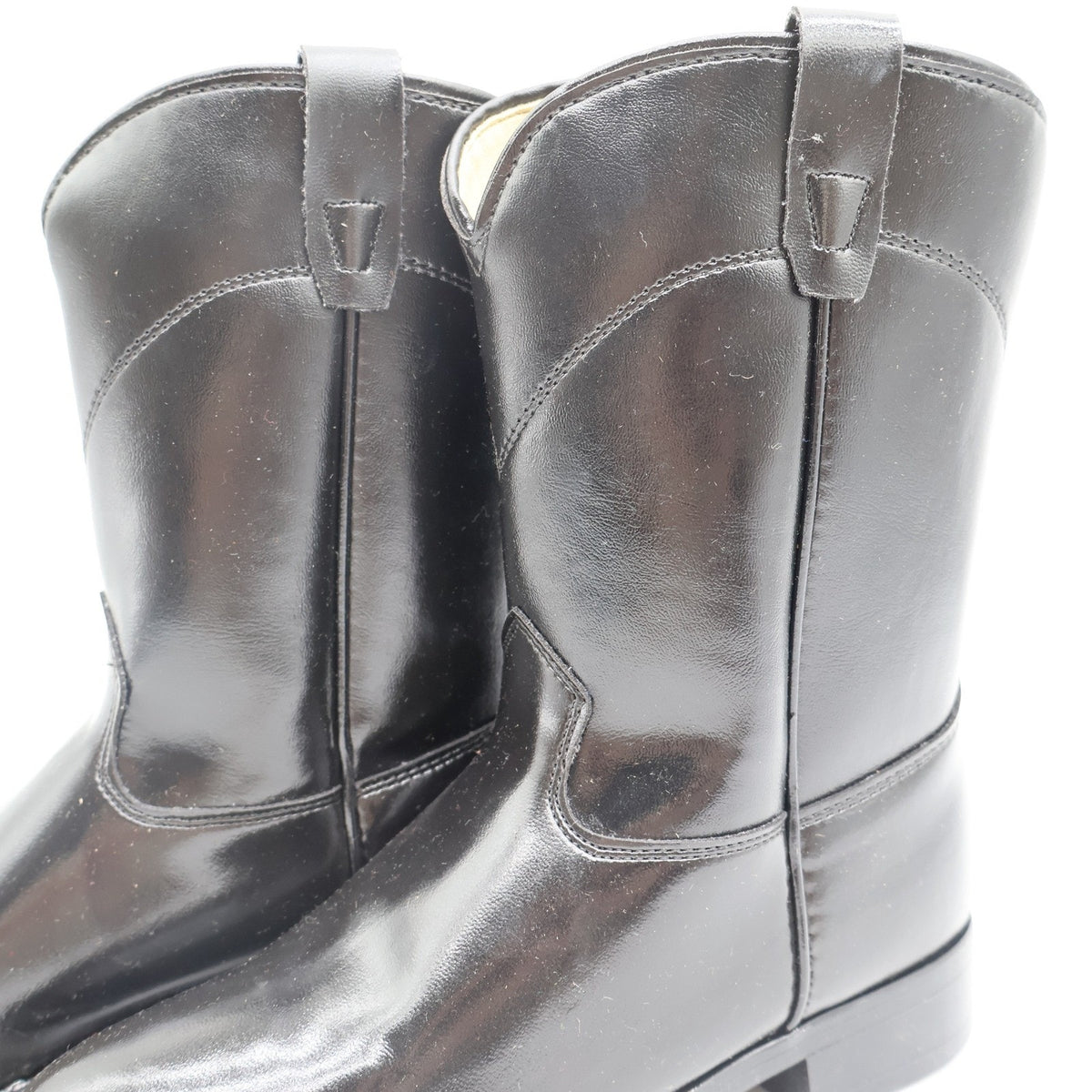 Texas Brand Roper Boots Youth Size 2 D Vintage Black Manmade Made in USA C1500 - take2supply