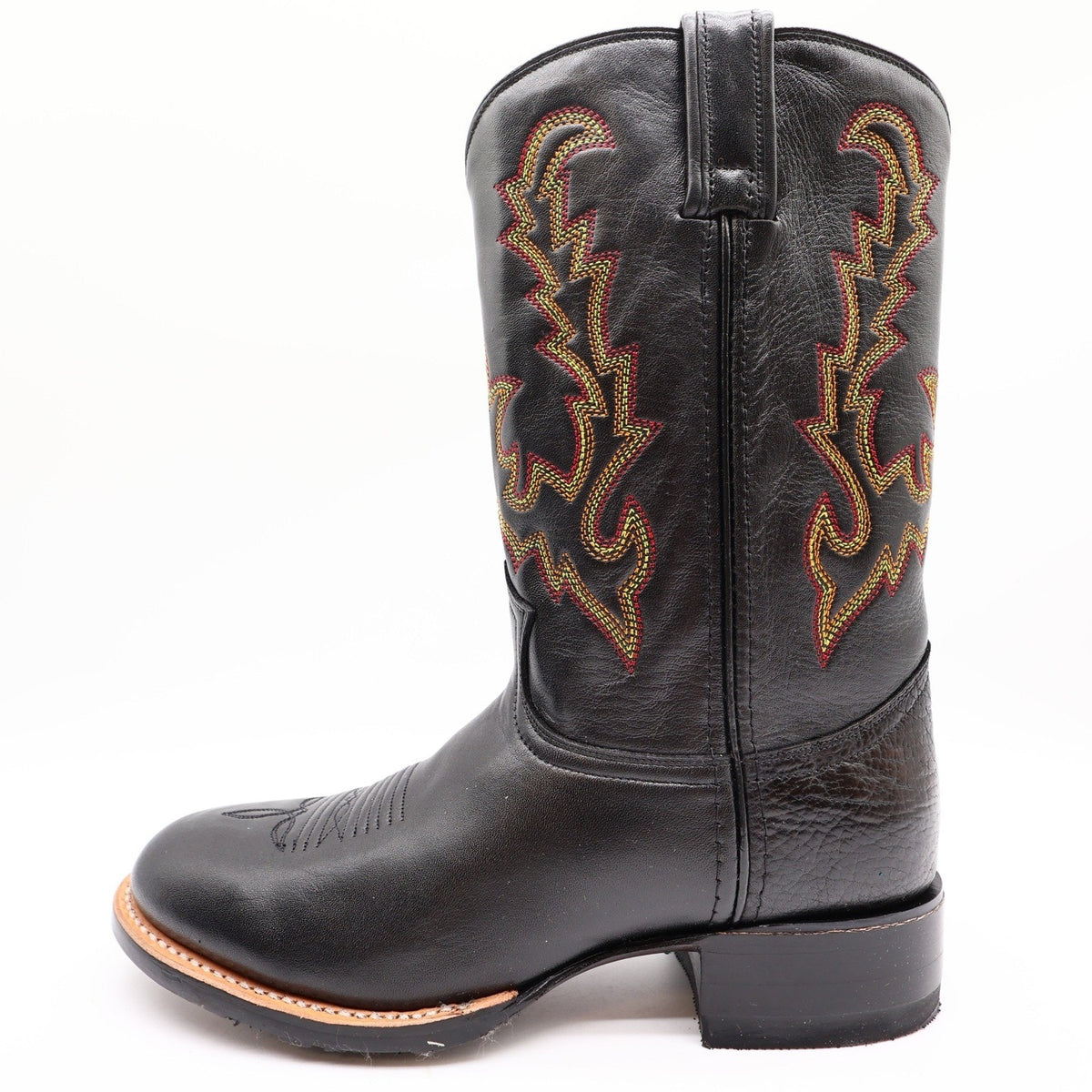 Double-H Super Roper Western Boots Mens 8.5 Black Leather NWT 3392
