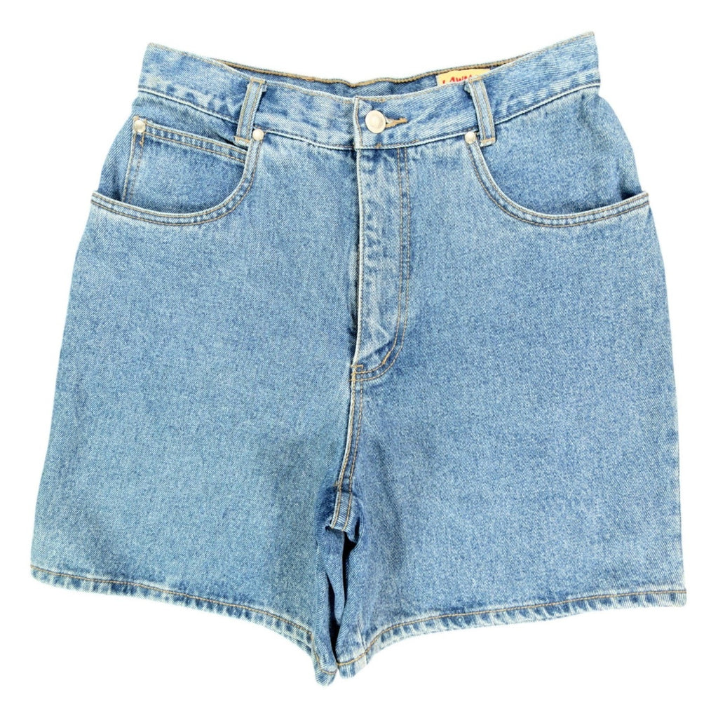 Lawman Vintage 90s Denim Shorts Womens 7 Blue Cotton NWT Deadstock High Rise - take2supply